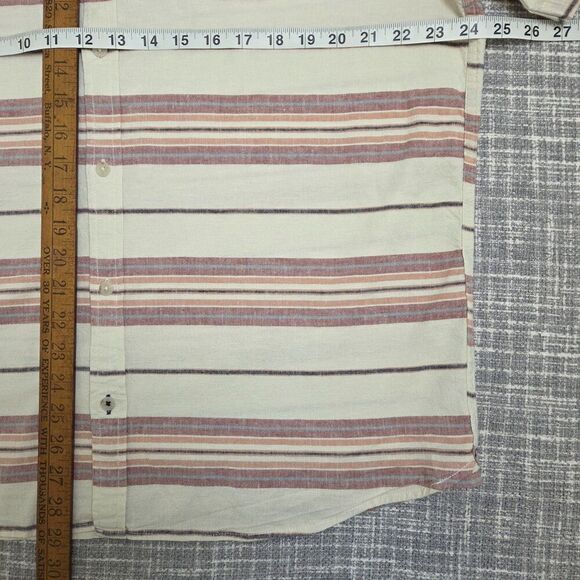 LL Bean Hemp Blend Backyard BBQ Shirt Neutral Tones SS Untucked Length Men’s L - Picture 6 of 12